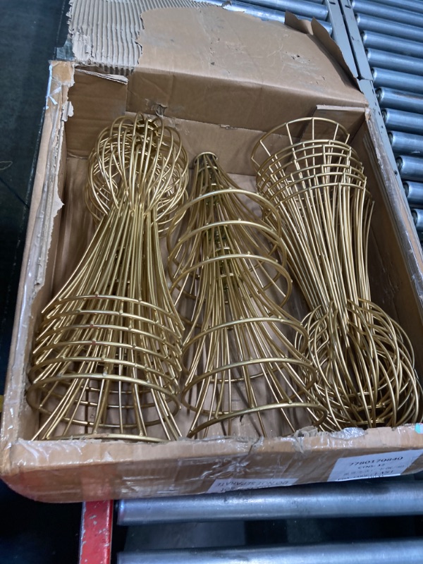 Photo 1 of NUPTIO Gold Flower Vases for Centerpieces: 10 Pcs 23.6 inch Tall Metal Flowers Vase Geometric Stand Wedding Centerpieces for Tables Centerpiece Table Decorations 10 Pcs Gold