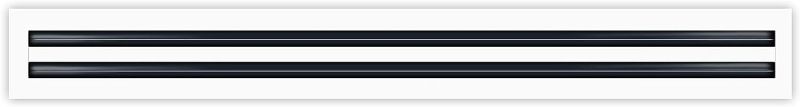 Photo 1 of 24" Linear Slot Diffuser - (2 Slot) Double Slot - White Decorative Air Vent - Modern AC Vent Cover for Ceiling, Walls & Floors - Texas Buildmart