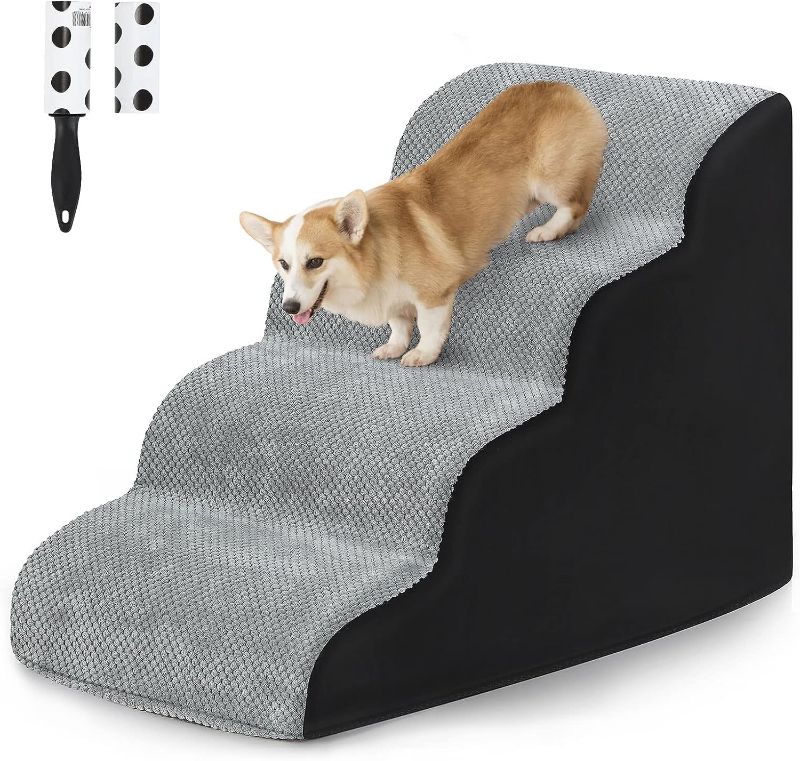 Photo 1 of 4 Tiers Dog Steps Durable Pet Stairs,High Density Foam Dog Ladder Ramp for Bed or Couch,Non-Slip Dog Stairs for Short Leg Dogs,Older/Injured Pets
***Stock photo is a similar item*** 