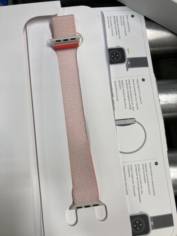 Photo 4 of Apple Watch Series 9 [GPS 41mm] Smartwatch with Pink Aluminum Case with Pink Sport Loop. Fitness Tracker, Blood Oxygen & ECG Apps, Always-On Retina Display, Carbon Neutral Pink Aluminum Case with Light Pink Sport Loop 41mm One Size - fits 130–200mm wrists