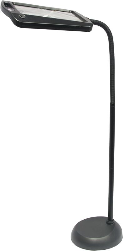 Photo 1 of 402039-04 Full Page 8 x 10 Inch Magnifier LED Illuminated Floor Lamp, Black