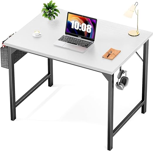 Photo 1 of Rolanstar Computer Desk with Power Outlets & LED Light, 47 inch Home Office Desk with 3 Drawers and Storage Shelves, Writing Desk with Monitor Stand, Work Study Desk for Home Office,Rustic Brown ****USED***BOX IS DAMAGED*** 