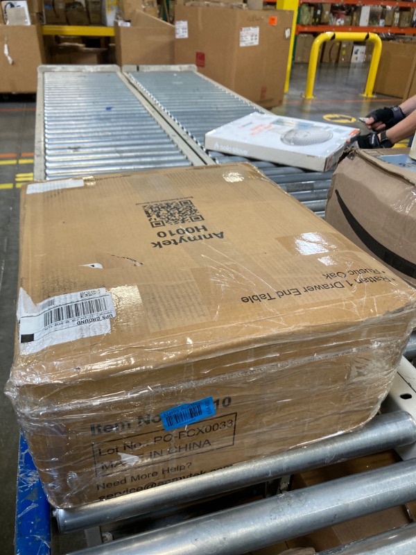 Photo 1 of Giluta Wood Nightstand with Natural Rattan Drawer and Open Storage Shelf, Natural Oak Farmhouse Bedside End Table Wood Finish & Metal Legs Rattan Drawer Side Table for Bedroom Living Room H0010-one Drawer