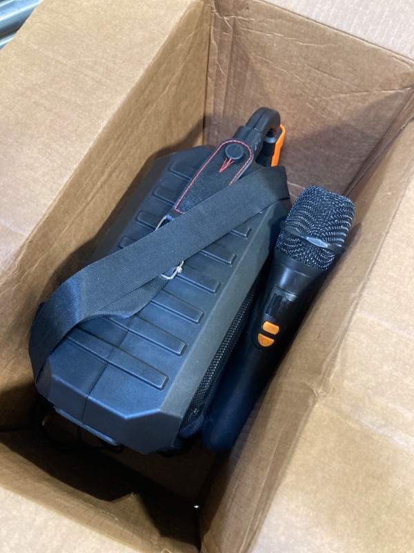 Photo 1 of *** NOT FUNCTIONAL**** SELLING AS PARTS*****
Karaoke Machine with Two Wireless Microphones, Portable Karaoke Machine for Adults & Kids, Bluetooth Speaker with Bass/Treble Adjustment, PA System, LED Lights, Supports TF/USB, AUX in, FM, REC, TWS ***1 MIC MI