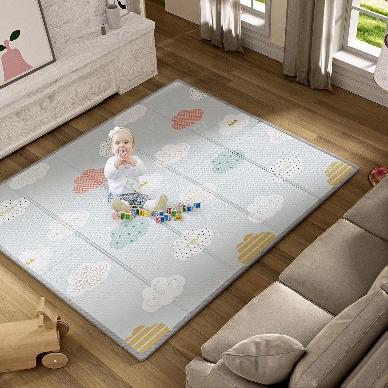 Photo 1 of Foldable Baby Play Mat, Extra Large Waterproof Activity Playmats for Babies,Toddlers, Infants, Play & Tummy Time, Foam Baby Mat for Floor ***SIMILAR ITEM*** ***DIFFERENT DESIGN*** ***REVERSIBLE DESIGN***