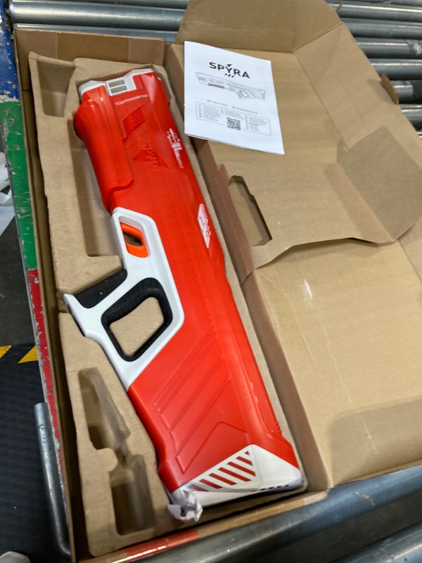 Photo 1 of SPYRA - SpyraThree WaterBlaster - Electric & Automated Premium Water Gun with The Switch - Decide Between 3 Epic Game Modes (RED)
***Used, but in good condition and functional*** ***no charging cord***