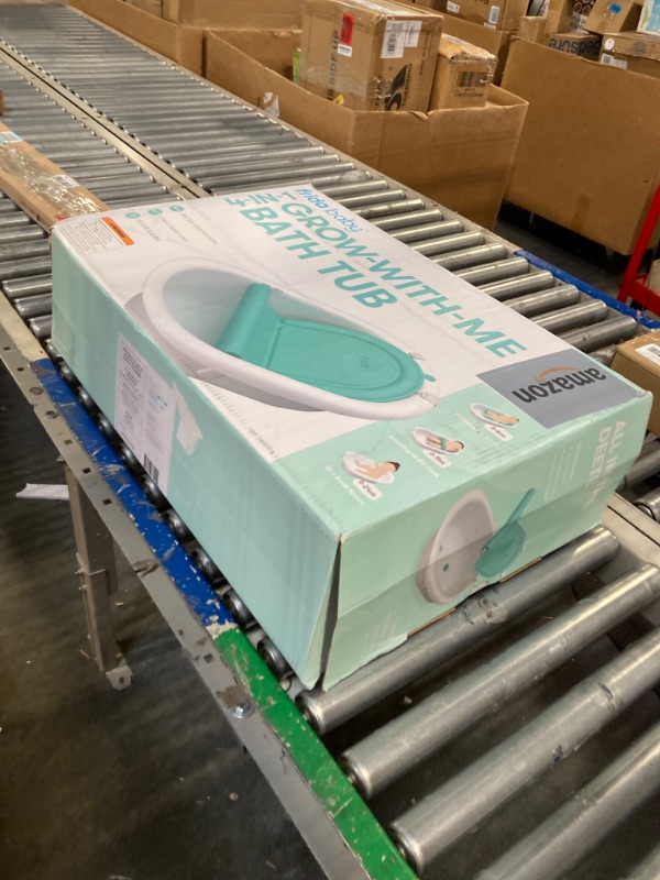Photo 1 of 4-in-1 Grow-with-Me Bath Tub by Frida Baby Transforms Infant Bathtub to Toddler Bath Seat with Backrest for Assisted Sitting in Tub