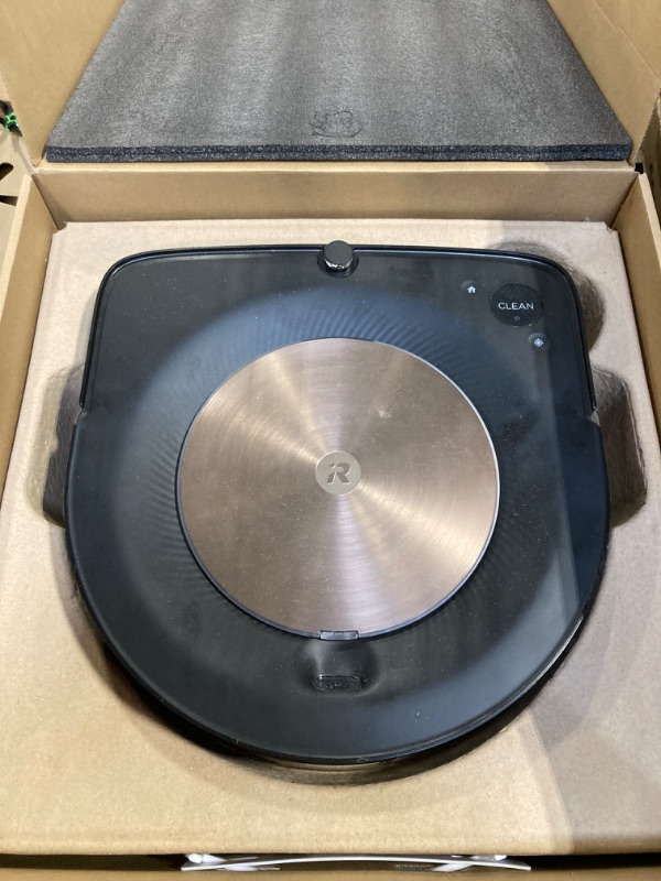 Photo 3 of ***Used, but in fair condition (dirty) and functional (unable to test the vacuum, docking station is functional)****iRobot Roomba s9+ (9550) Robot Vacuum with Automatic Dirt Disposal- Empties itself, Wi-Fi Connected, Smart Mapping, Powerful Suction, Corne