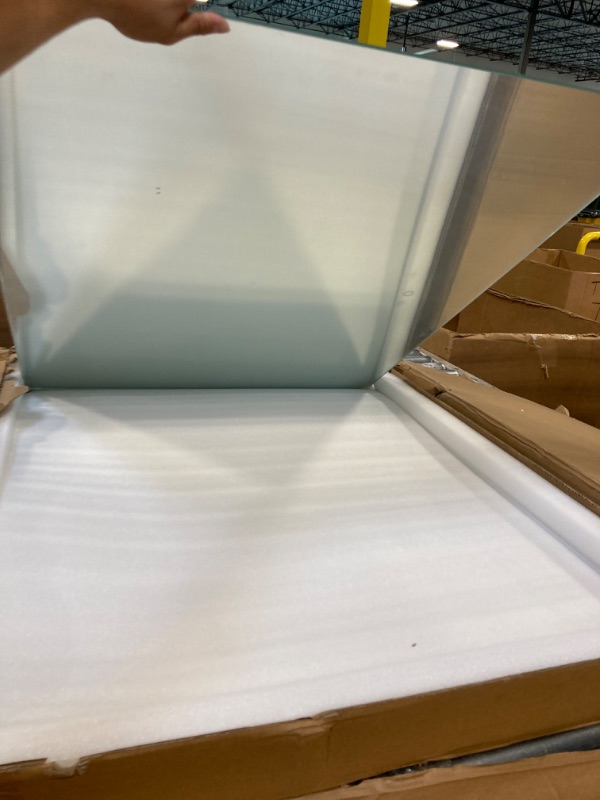 Photo 1 of Moonee 40 x 32 Inch LED Backlit Mirror Bathroom,3 Colors LED Mirror for Bathroom,Dimmable Anti Fog Bathroom Mirror with Led Lights for Bathroom Decor(Horizontal/Vertical) Backlit 40x32