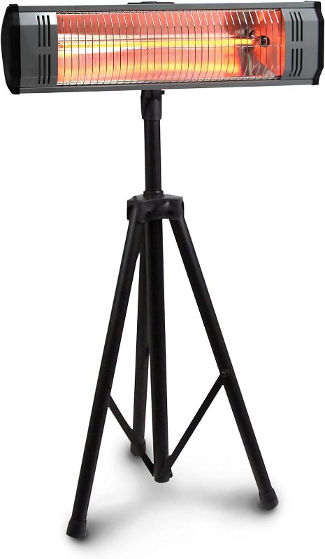 Photo 1 of **FOR PARTS**Heat Storm HS-1500-TT Infrared, 7 ft Cord, Tripod + Heater, Black
