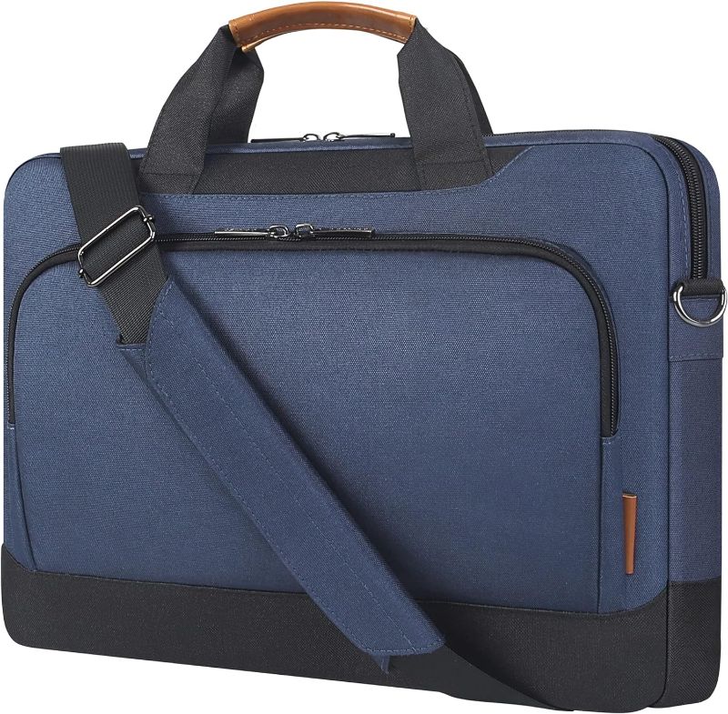 Photo 1 of DOMISO 15-15.6 Inch Laptop Sleeve Business Briefcase Computer Case Compatible with Lenovo 15.6" Ideapad 330/16" MacBook Pro/HP EliteBook 850 G3/Envy x360 15/Latitude 3580/Acer Chromebook/Asus,Blue
