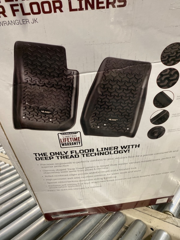 Photo 1 of **2pc ** Rugged Ridge | Floor Liner, Front/Rear | 12987.10 | Fits 1997-2006 Jeep Wrangler TJ/LJ Front and Rear