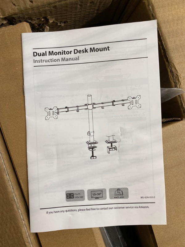 Photo 3 of  Dual Monitor Desk Mount, Heavy Duty Fully Adjustable Steel Stand, 