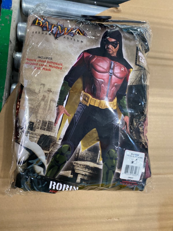 Photo 2 of Men's Batman Arkham City Deluxe Muscle Chest Robin Extra-Large Multicolor