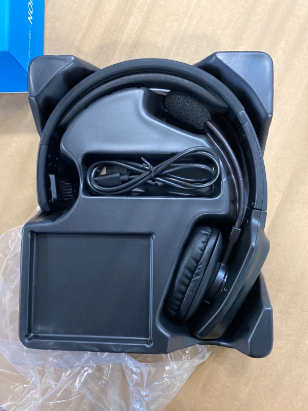 Photo 3 of Bluetooth Headset, Wireless Trucker Headset with Noise Canceling Microphone & Mute Button-60Hrs Truck Driver Headphone for Cellphone Office Work