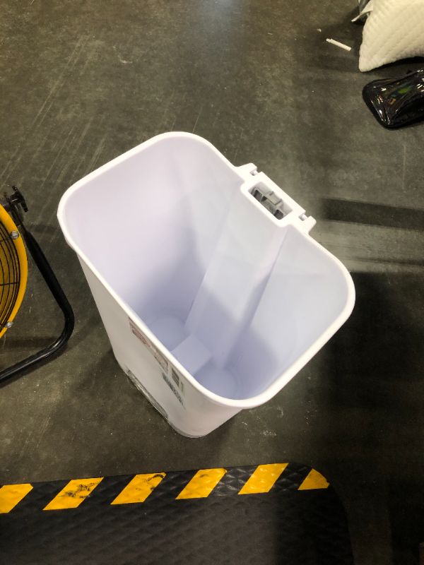 Photo 4 of **MISSING LID** Sterilite StepOn 11.9 gal White Polypropylene Contemporary Automatic Touchless Wastebasket