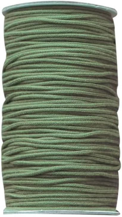 Photo 1 of 100m Natural DIY Hand Knitting Cord Polyester Twisted Rope Brown Macrame Cord 2.5mm Soft Polyester Cord Wall Hanging String Drawstring Bag Yarn Core-Spun Yarn (Color : Green)
