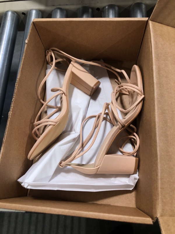 Photo 1 of J. Adams Camila Sandals for Women - Square Open Toe Strappy Mid Block Heels
