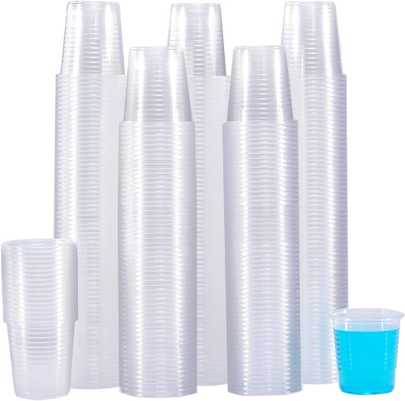 Photo 1 of 600 Pack 3 oz Clear Plastic Cups, Disposable Bathroom Mouthwash Cups, Small Plastic Drinking Cups for Ice Tea, Tasting, Party, Picnic, BBQ, Travel and Event
