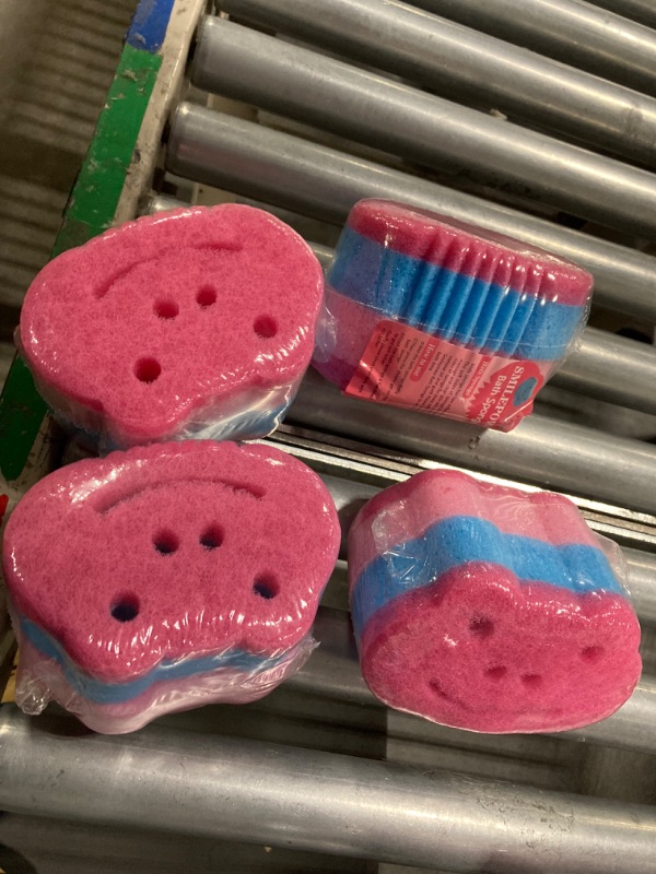Photo 1 of 4 pack***SmilePowo Double-Sided Bath Sponges for Shower,Personalized Frog Design,Soft&Gentle Cleansing Exfoliation,Shower Loofah Sponge Body Scrubber for Men,Women,Kids,2 Packs Colorful as Gift for Family scouring pad bath sponge