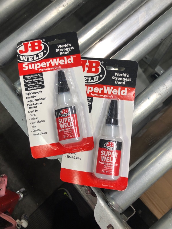 Photo 3 of J-B Weld 33120H SuperWeld Glue - Clear Super Glue - 20g (Pack of 2) 20 gram (Pack of 2)