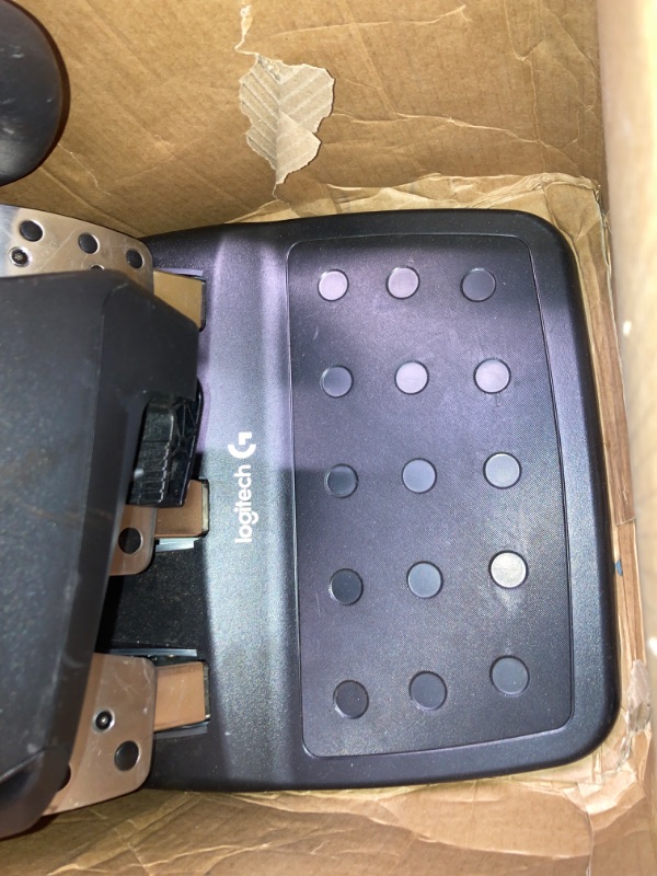 Photo 1 of ***NON FUNCTIONAL//SOLD AS PARTS*** 
Logitech G920 Driving Force Racing Wheel and Floor Pedals, Real Force Feedback, Stainless Steel Paddle Shifters, Leather Steering Wheel Cover for Xbox Series X|S, Xbox One, PC, Mac - Black Wheel Only