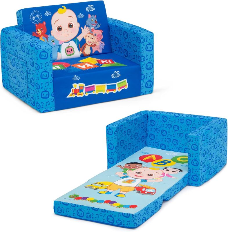 Photo 1 of CoComelon Cozee Flip-Out Chair - 2-in-1 Convertible Sofa to Lounger for Kids by Delta Children