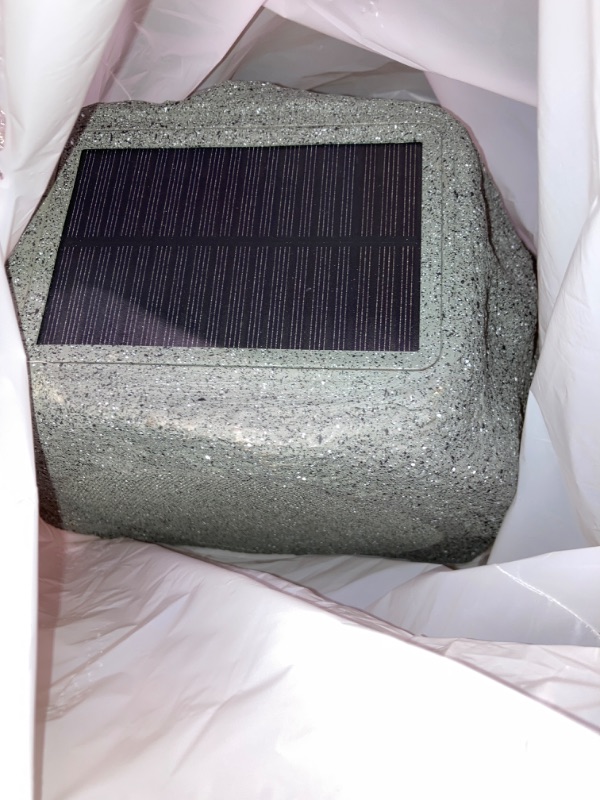 Photo 1 of 60W Deep Bass Outdoor Rock Bluetooth Speakers - Wireless Patio Speaker System, Solar Powered & Weather Resistant, Rechargeable Battery - Perfect for Pool, Patio, Deck, Garden, and Home - 2 Pack