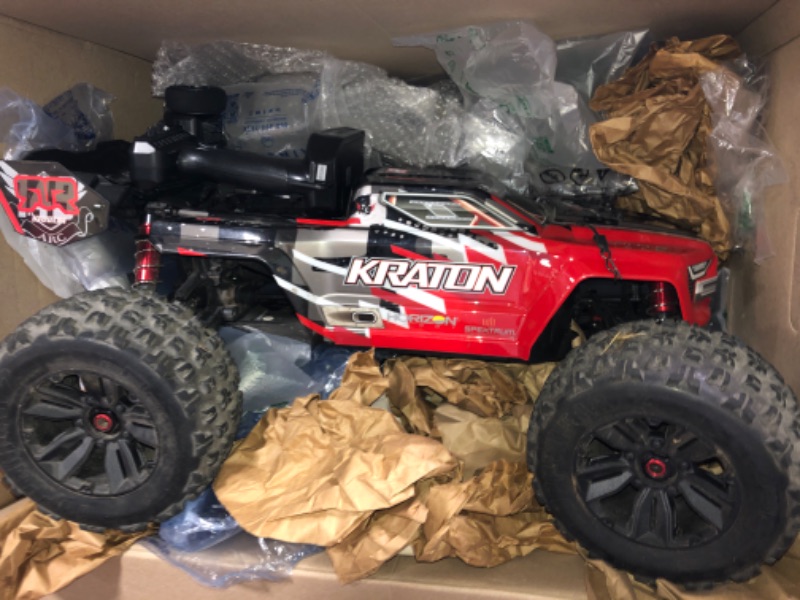 Photo 3 of ARRMA RC Truck 1/8 KRATON 6S V5 4WD BLX Speed Monster RC Truck with Spektrum Firma RTR (Transmitter and Receiver Included, Batteries and Charger Required), Red, ARA8608V5T1