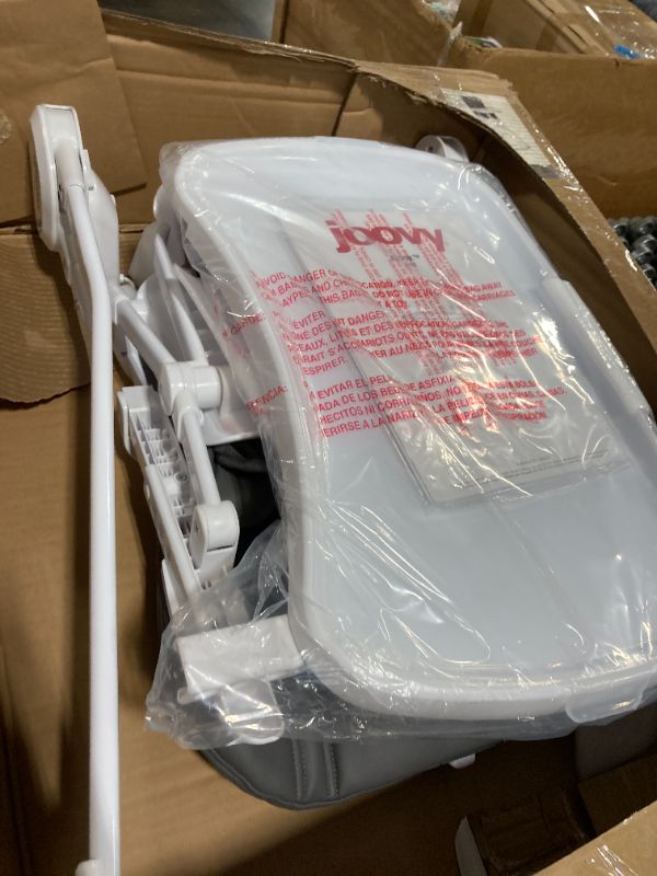 Photo 1 of Joovy Nook High Chair Featuring Four-Position Adjustable Swing Open Tray, and Removable, Dishwasher-Safe Tray Insert for Easy Cleaning - Folds Down Flat for Easy Storage (Charcoal)