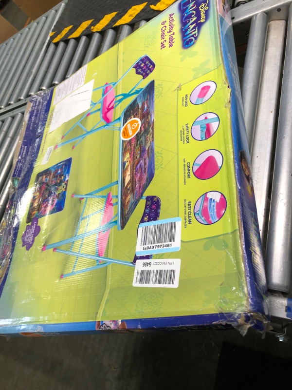 Photo 1 of Disney's Encanto Kids Folding Table & Chairs Set for Kid and Toddler 36 Months Up To 7 years, Includes: 1 Table (36"L x 24"W x 20"H), 2 Chairs (13"L x 13.5"W x 21"H) Weight Limit: 70 lb