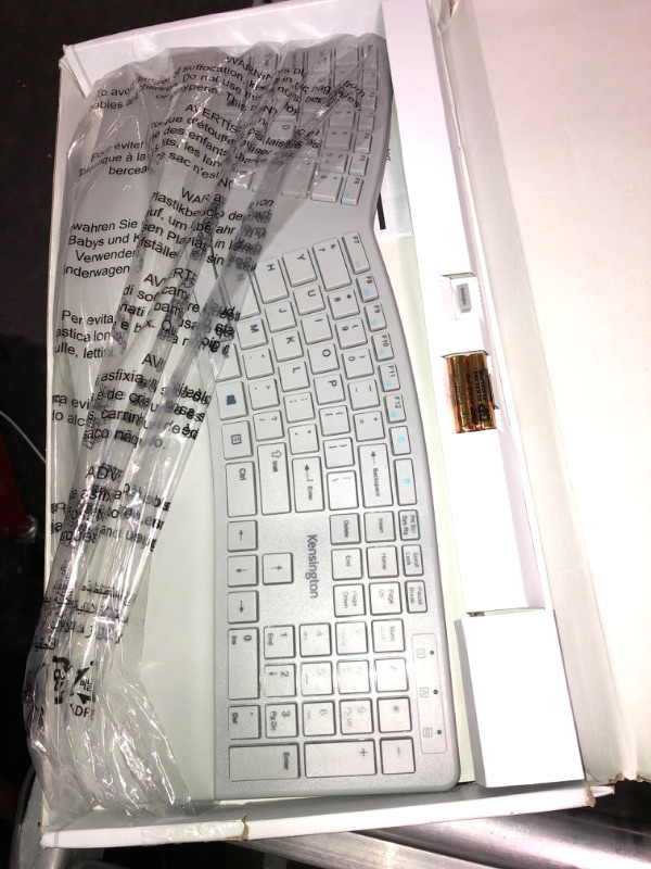 Photo 3 of Kensington Pro Fit Ergonomic Wireless Keyboard - Grey (K75402US)