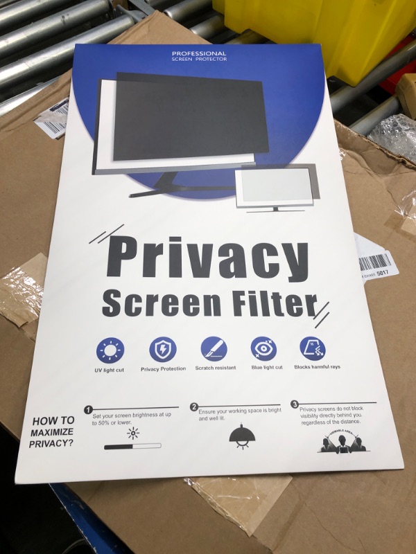 Photo 3 of [2 Pack] 27 Inch Computer Privacy Screen for 16:9 Aspect Ratio Widescreen Monitor, Eye Protection Anti Glare Blue Light Computer Monitor Privacy Filter, Removable Anti-Scratch 27in Protector Film [2 Pack] 27'' Privacy Screen (16:9)