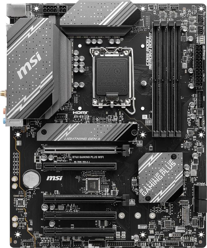 Photo 1 of B650PWIFI - Msi Pro B650-P WIFI Socket AM5 AMD B650 USB 3.2 G1 USB 3.2 G2 USB-C G2x2 USB-C G2 2.5 Gigabit LAN Wifi 6 Bluetooth Onboard Graphics HD Audio 8-Channel Motherboard