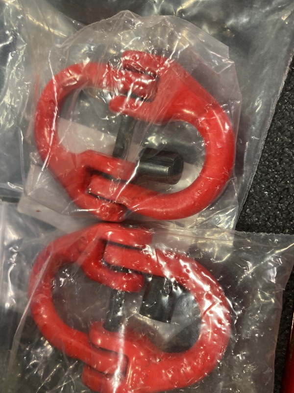 Photo 3 of  G80 Alloy Steel Hammerlock Coupling Link Connecting Link, Red Painted, unknown Working Load Limit,2 Pack