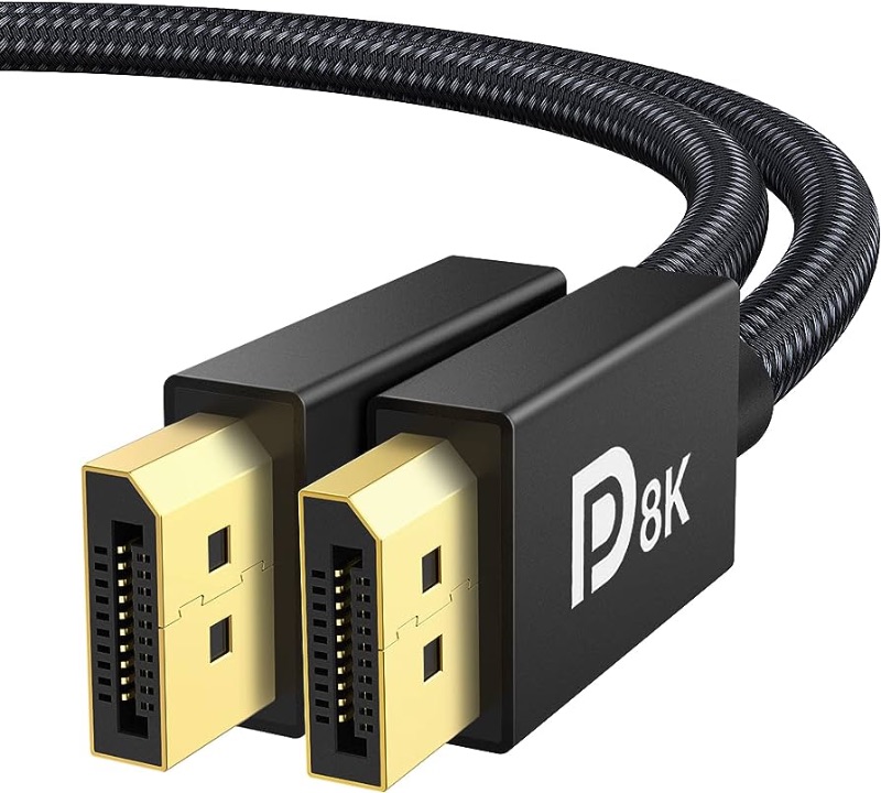 Photo 1 of IVANKY 8K DisplayPort Cable 1.4, VESA Certified DP Cable 6.6ft (8K@60Hz, 4K@144Hz, 2K@240Hz)HBR3 Support 32.4Gbps, HDR, HDCP 2.2, FreeSync G-Sync, Braided Display Port for Gaming Monitor, Graphics, PC