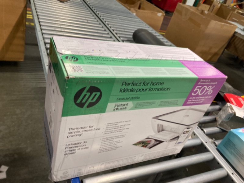 Photo 2 of HP DeskJet 2855e Wireless All-in-One Color Inkjet Printer, Scanner, Copier, Best for home, 3 months of ink included (588S5A) New Version