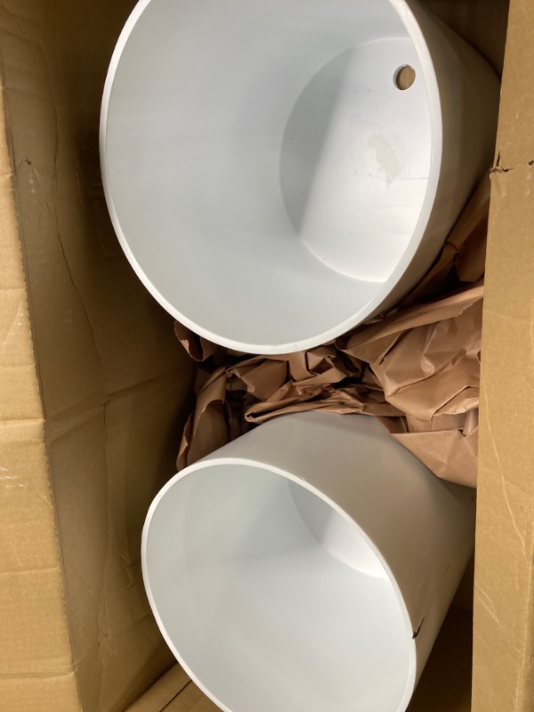Photo 1 of 12 inch white pot planters with drainage holes 2 pack