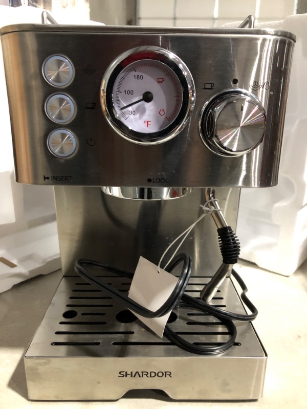 Photo 2 of * used * see all images *
SHARDOR Espresso Machine,15 Bar Fast Heating Expresso Coffee Machines with Milk Frother