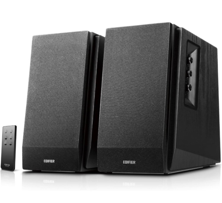 Photo 1 of Edifier R1700BT Bluetooth Bookshelf Speakers - Active Near-Field Studio Monitors - Powered Speakers 2.0 Setup Black Enclosure - 66w RMS