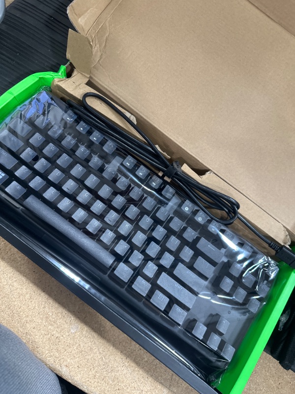 Photo 1 of Razer BlackWidow V3 Tenkeyless TKL Mechanical Gaming Keyboard: Yellow Mechanical Switches - Linear & Silent - Chroma RGB Lighting - Compact Form Factor - Programmable Macros - USB Passthrough Silent Switches