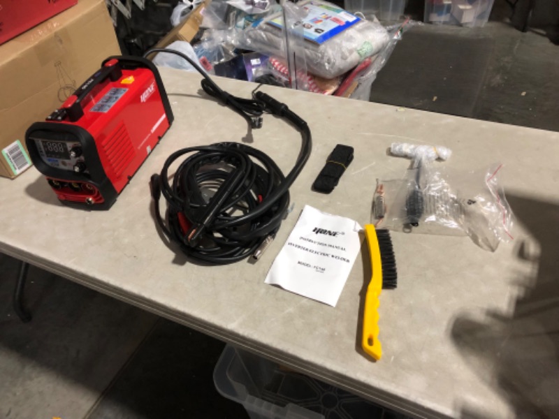 Photo 2 of ***USED - LIKELY MISSING PARTS - UNABLE TO VERIFY FUNCTIONALITY***
HONE MIG Welder 110V, Actual 140Amp Flux Core Welder/Stick Welder/Lift TIG 3 in 1 Synergic Welding Machine