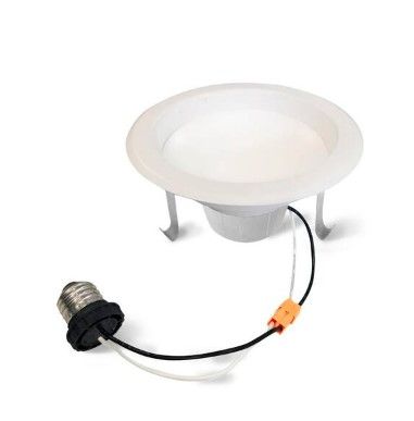 Photo 1 of 4 in. 4000K New Construction or Remodel Integrated LED Recessed Retrofit Light Kit for 75-Watt Equivalent (Set of 6)
