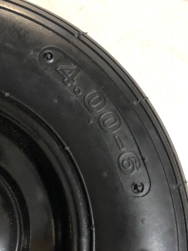 Photo 3 of **MISSING ACCESSORIES** 
LTNICER 13×4.00-6" Flat-free Solid Tire and Wheel,13"