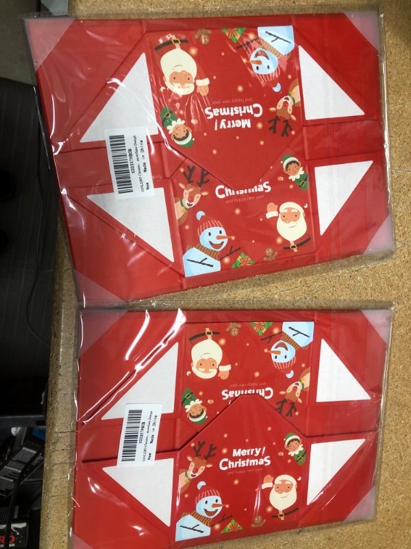 Photo 1 of 2 PACK****GINLEBO Christmas Gift Box 7.9“x7.7”x5.1“ Christmas Gift Box with Magnetic Lid Christmas Boxes for Presents - Xmas Gift Box for Christmas New Year Holiday Car
