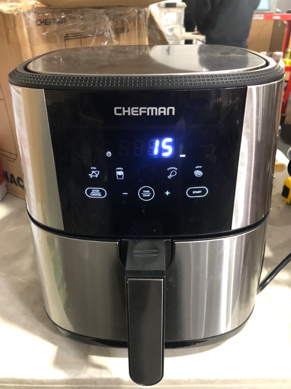 Photo 1 of * used * see all images *
Chefman TurboFry® Touch Air Fryer, XL 8-Qt Family Size, One-Touch Digital Control Presets