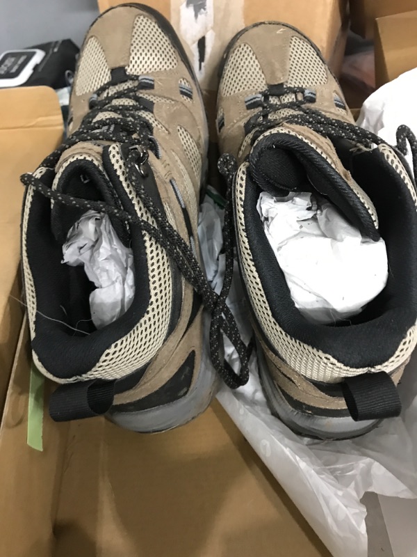 Photo 1 of HI-TEC Ravus WP Mid Waterproof Hiking Boots for Men, Lightweight Breathable Outdoor Trekking Shoes 12 Tan