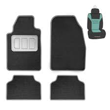 Photo 1 of FH Group Car Floor Mats - Carpet Floor Mats for Cars, Universal Fit Automotive Floor Mats, All Purpose Car Floor Mats, Carpet Protector Mat for Most Sedan, SUV, Truck Floor Mats Gray