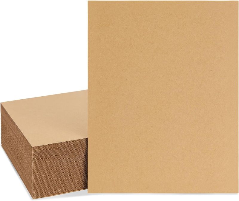 Photo 1 of 50-Pack Large Corrugated Cardboard Sheets for Mailers, 14x14 Flat Packaging Inserts Pads, Shipping, Packing, Mailing, Dividers, Crafts, DIY Art Projects Supplies (2mm Thick)
