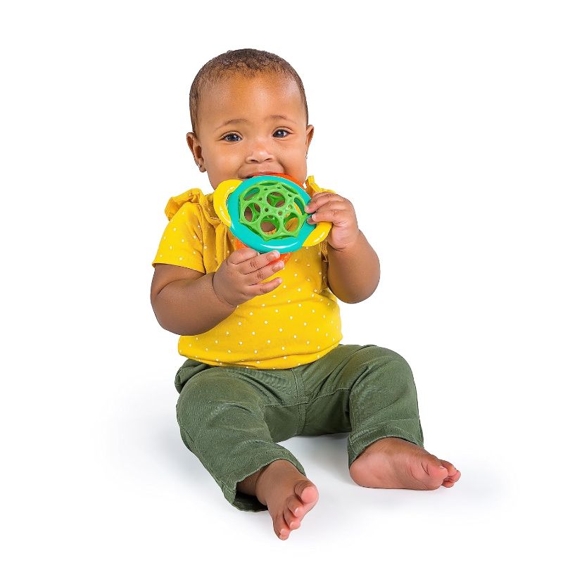 Photo 1 of Bright Starts Oball Grasp & Teethe Easy Grasp BPA-Free Infant Teether Toy, Multi-Color, Age 3 Months and up Easy Grasp Teether